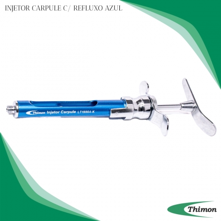 Injetor Carpule com refluxo azul